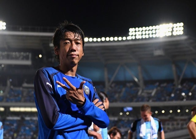 ACLファーストレグで快勝した川崎フロンターレの中村憲剛(2017年8月23日)(c)Getty Images