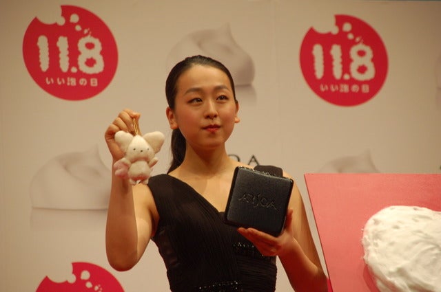 「いい泡の日」PRイベントに登壇した浅田真央さん（2017年11月8日）撮影：北川雄太