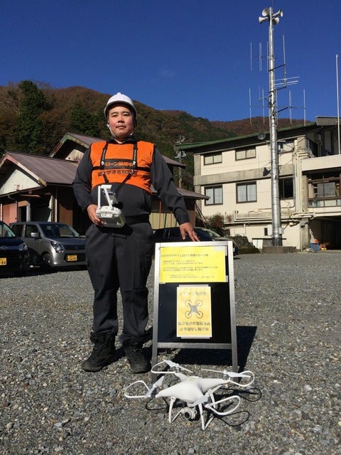 ドローンと救護チームが連携し、いびがわマラソンの安全管理を実施