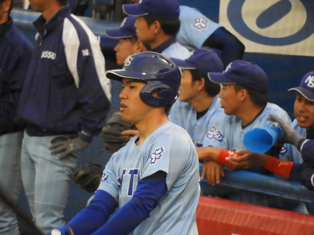 日体大・高垣鋭次君(１年・智辯和歌山)撮影：手束仁