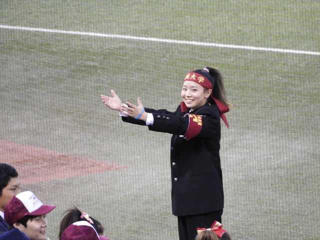 名城大の女子応援リーダー撮影：手束仁