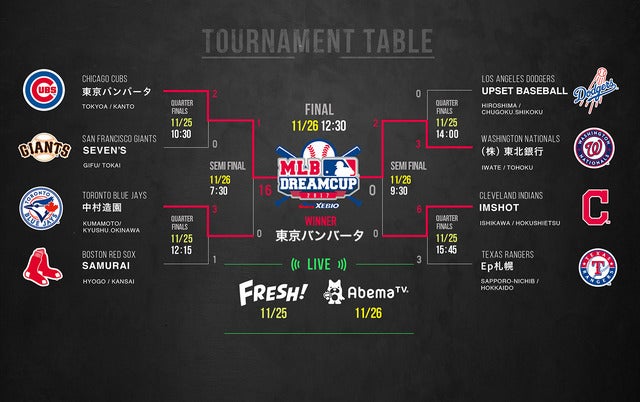 軟式野球大会「MLBドリームカップ」全国決勝トーナメント、東京バンバータが優勝(C)MLBP 2017.  Major League Baseball trademarks and copyrights are used with permission of Major League Baseball Properties, Inc.  Visit the official website at MLB.com.