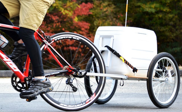 木製デッキを使用した自転車用トレーラー「ウッディサイクルトレーラー」発売