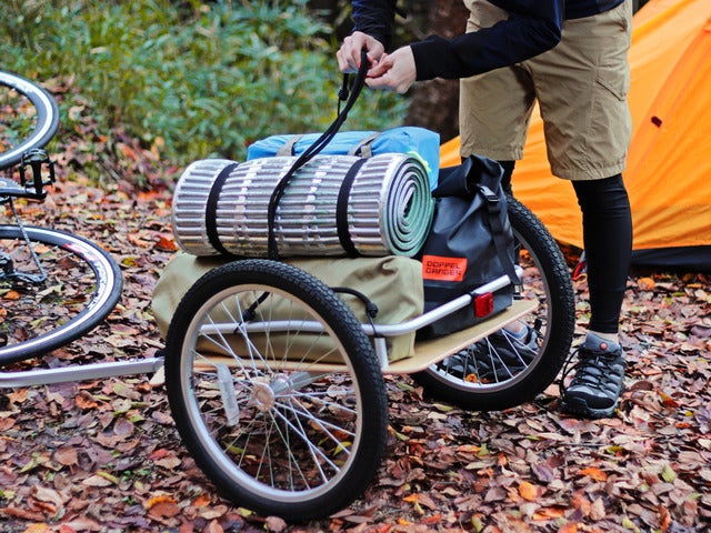 木製デッキを使用した自転車用トレーラー「ウッディサイクルトレーラー」発売
