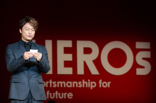 HEROs AWARD 2017に登壇した香取慎吾さん撮影:編集部