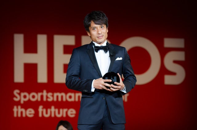 HEROs AWARD 2017を受賞した宮本恒靖さん撮影:編集部
