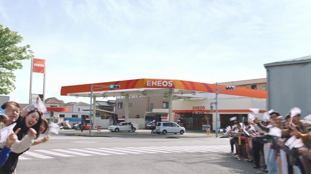 ケンブリッジ飛鳥、桐生祥秀、村上清加がエネゴリくんとリレー！ENEOS新CMオンエア