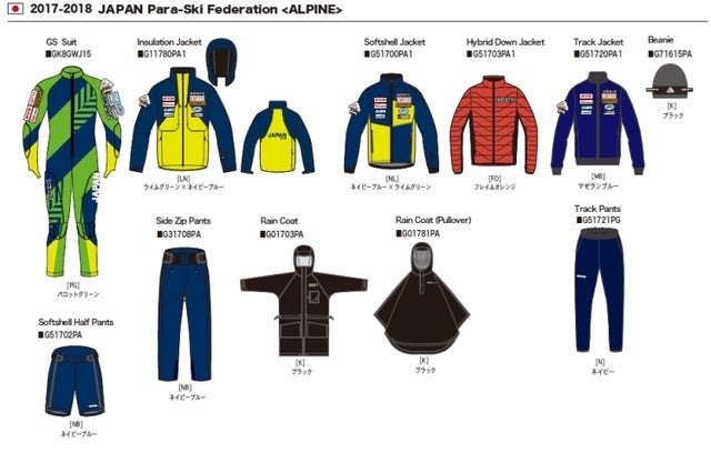 ゴールドウイン、日本障害者スキー連盟にウエアを提供