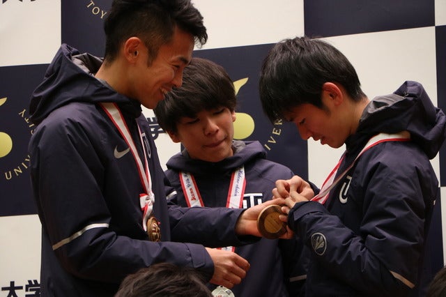 東洋大の箱根駅伝報告会（2018年1月15日）撮影：山本有莉