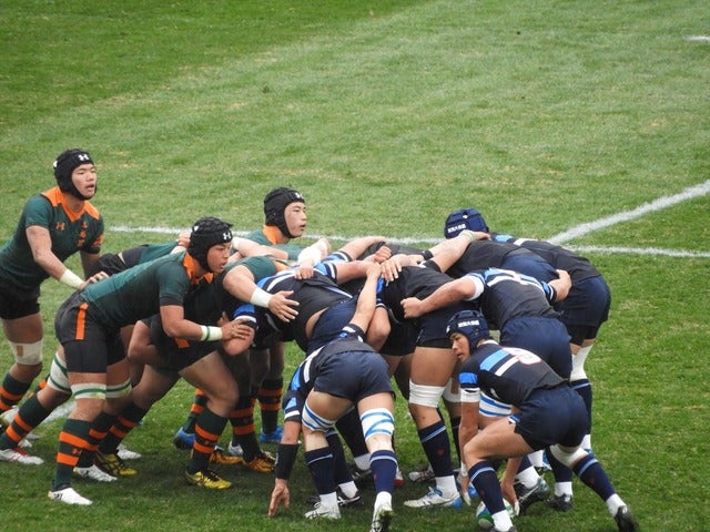 2018年正月の高校ラグビー撮影：手束仁