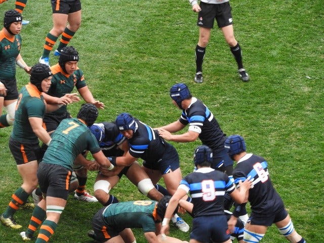 2018年正月の高校ラグビー撮影：手束仁