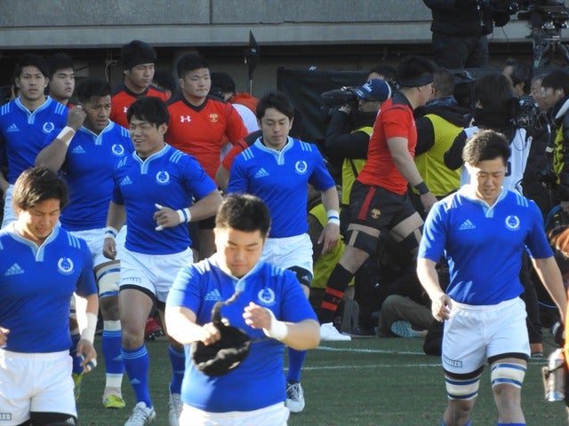 2018年正月の大学ラグビー撮影：手束仁