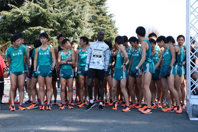 「adizero(アディゼロ)」シリーズの試走イベントにウィルソン・キプサング選手が参加撮影:山本有莉