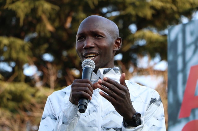 「adizero(アディゼロ)」シリーズの試走イベントにウィルソン・キプサング選手が参加撮影:山本有莉