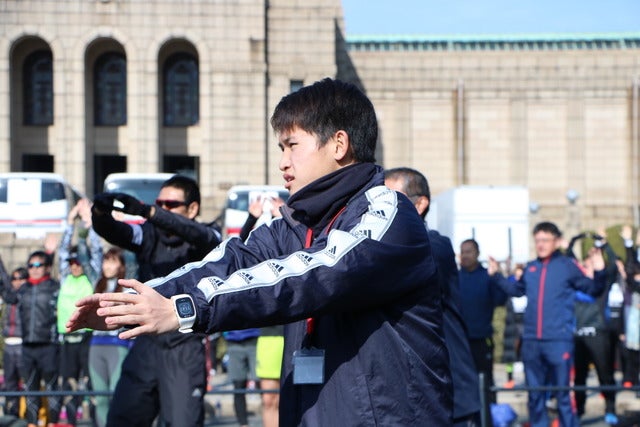 「アディゼロ」最新シューズを履いて3キロランニングに挑戦(2018年1月21日)撮影:山本有莉