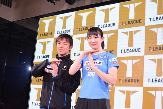 丹羽孝希選手、早田ひな選手撮影：大日方航