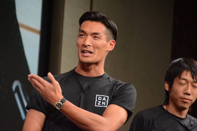 「DAZN（ダゾーン）」のアンバサダー発表会が2月15日、都内で開催された。撮影：大日方航