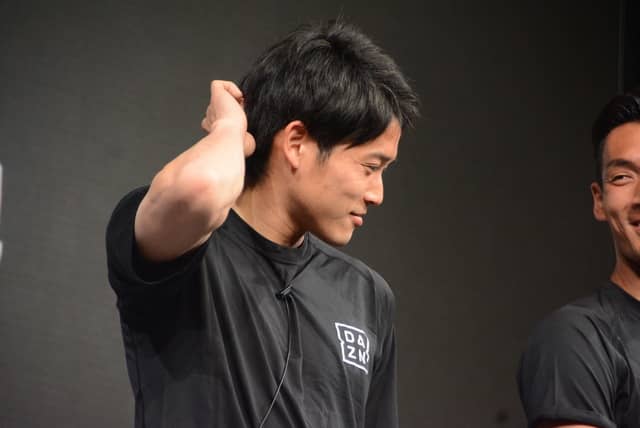 「DAZN（ダゾーン）」のアンバサダー就任会見が2月15日、都内で開催された。撮影：大日方航