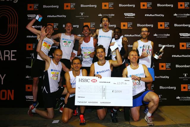 企業単位で参加するランイベント「ブルームバーグ スクエア・マイル・リレー 東京」5月開催