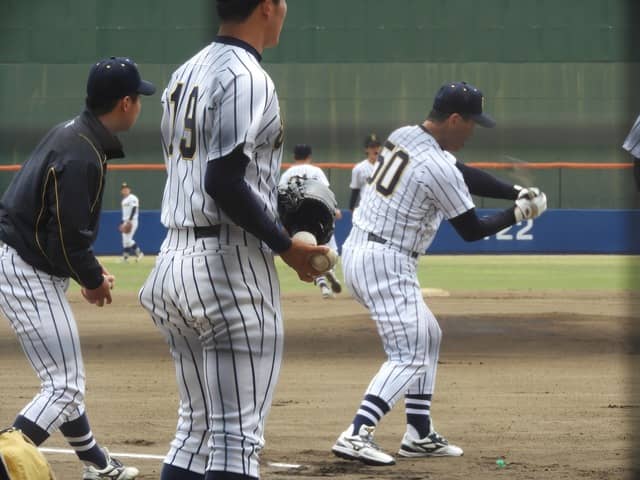 東海大のシートノック撮影：手束仁