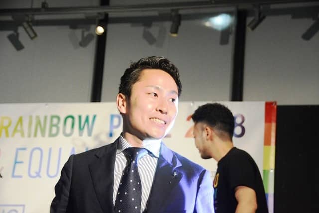 日本最大級のLGBT関連イベント「東京レインボープライド2018」が4月28日～5月6日までの間開催される。28日、渋谷の「ホテル コエ トーキョー」で同イベントのオープニングレセプションが行われ、元サッカー女子日本代表の丸山桂里奈さんや、元フェンシング日本代表の太田雄貴さんらが登場した。撮影：大日方航