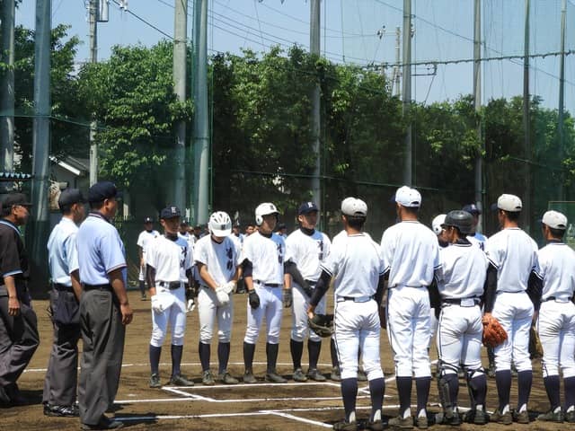 練習試合でも、審判員も極力集まってくれる（豊岡・清瀬）手束仁