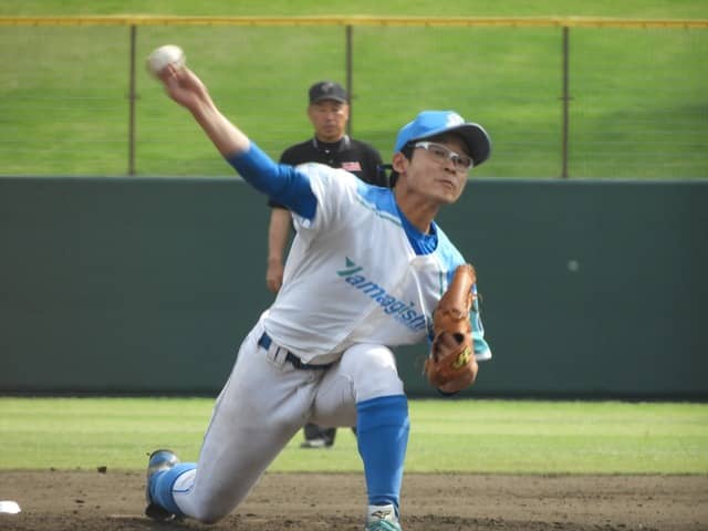 山岸ロジスターズ・芝崎純平(埼玉栄→平成国際大)撮影：手束仁