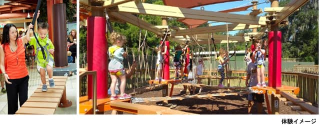 対決できるアクティビティを設置した屋内アスレチック施設「TONDEMI HEIWAJIMA」7月オープン