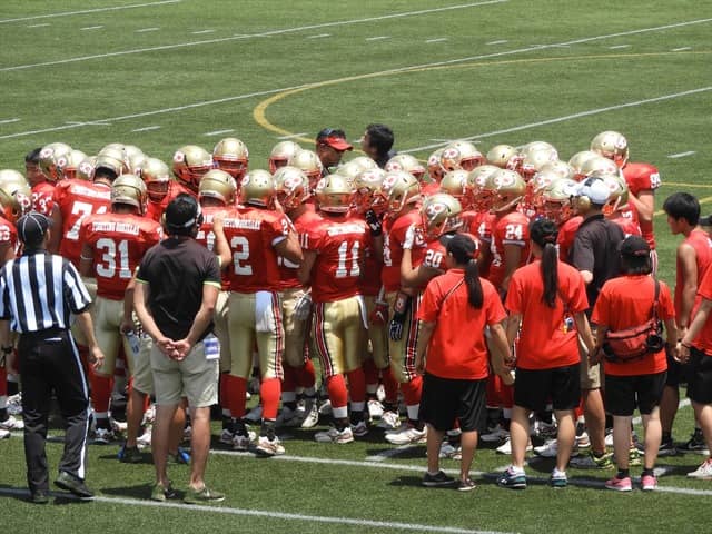モチベーションを挙げていく駒場学園撮影：手束仁