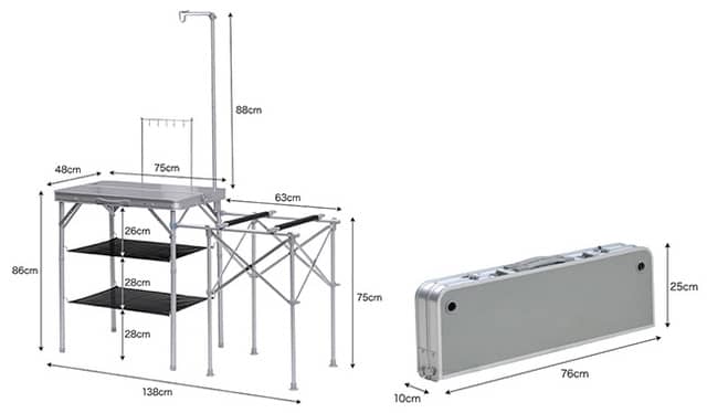キャンプでの料理が楽しくなるアウトドアキッチンテーブル発売