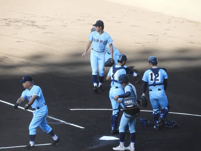 近江のシートノック、ノックするのは多賀監督