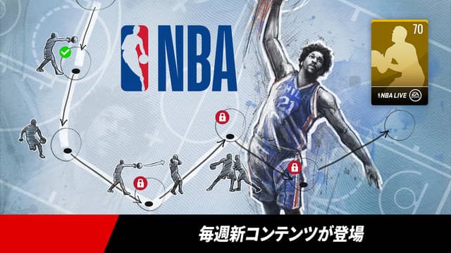 「NBA LIVE バスケットボール」がアップデート実施！現役選手とレジェンド選手を組み合わせたチームが結成可能に(c) 2018 Electronic Arts Inc.