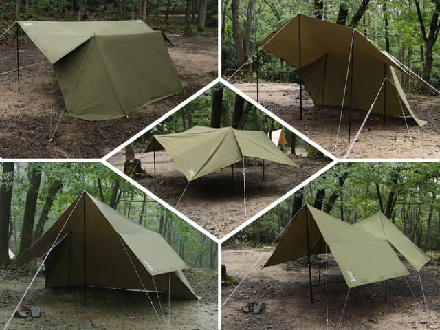 自由に設営できるテント兼タープ「ヌノイチ」発売