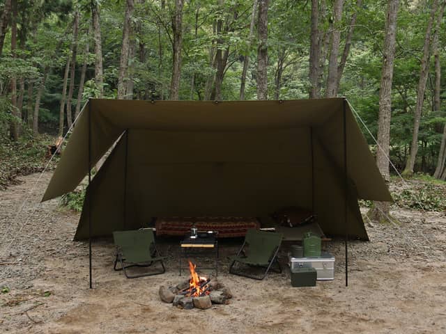 自由に設営できるテント兼タープ「ヌノイチ」発売