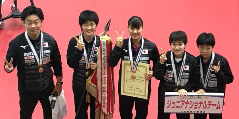 長﨑美柚ら卓球次世代が躍動！ジュニアナショナルチームが初優勝＜全日本選手権＞
