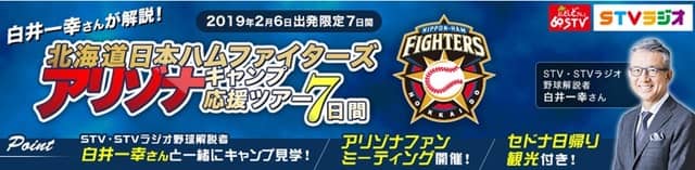 ラジオ野球解説者の白井一幸が案内する「日本ハムアリゾナキャンプ応援ツアー」発売