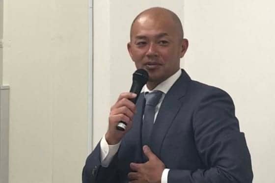 ロッテ福浦が本社の社員100名に向け講演　「こんな機会はめったにないので緊張」