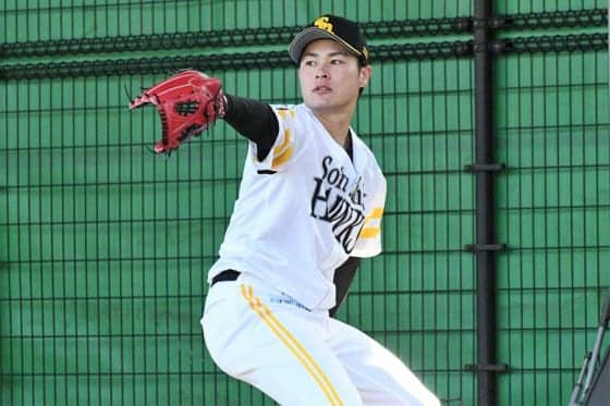 ホークス笠谷、B組スタートも「気合いは十分」　1軍ローテ目指し初日から100球超え