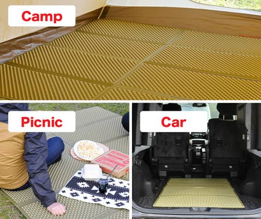 冬も夏も快適に眠れるXPEフォームを使用した「WAQ キャンプマット」発売