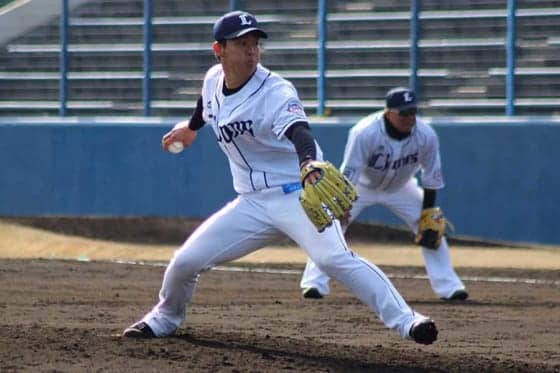 西武ドラ4粟津がシート打撃初登板　2奪三振のカットに手応え「あんなに三振を」