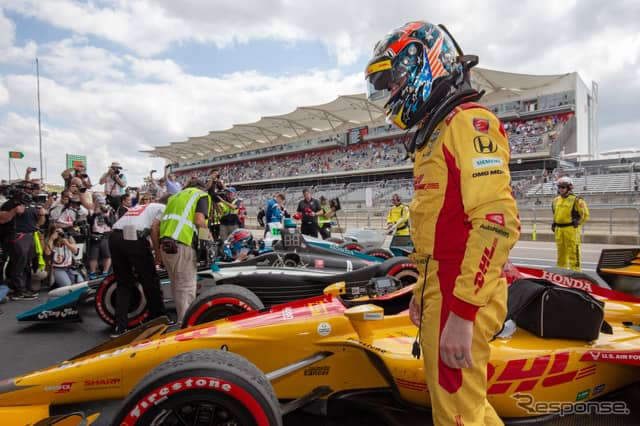 3位の#28 ハンターレイ（手前）。《写真提供 INDYCAR》