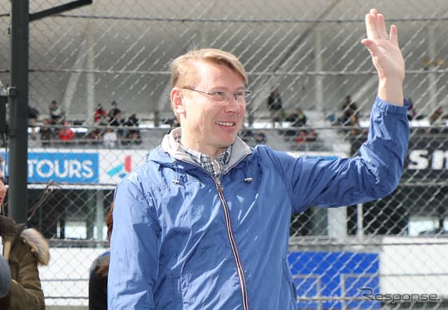 2017年の“鈴鹿ファン感”に登場した時のハッキネン。《写真提供 MOBILITYLAND》