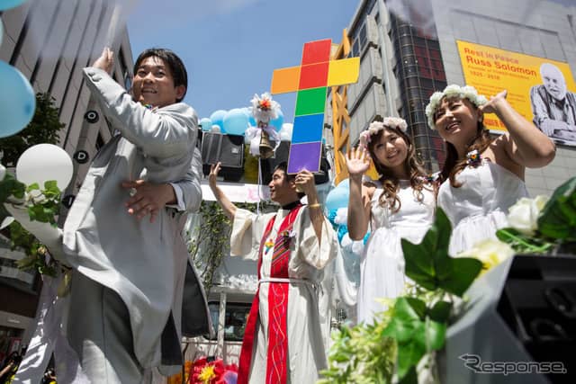東京レインボープライド2018のパレード　(c) Getty Images