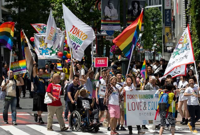 東京レインボープライド2018のパレード　(c) Getty Images