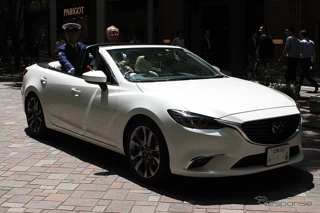 マツダ・アテンザパレードカー(5月10日、東京丸の内交通安全パレード)《撮影 大野雅人(Gazin Airlines)》