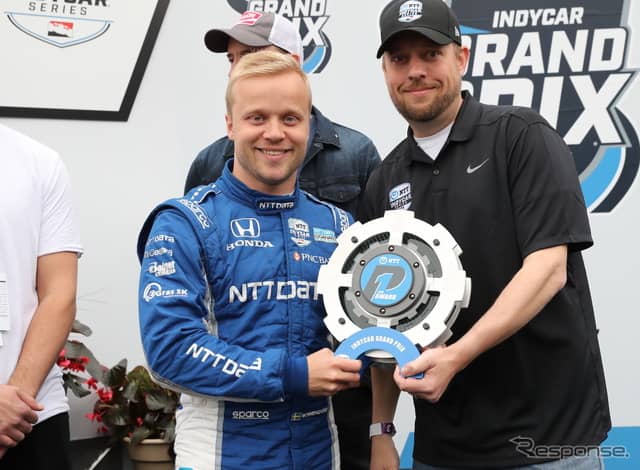 予選でポールを獲得したのは新人#10 ローゼンクヴィストだった。《写真提供 INDYCAR》