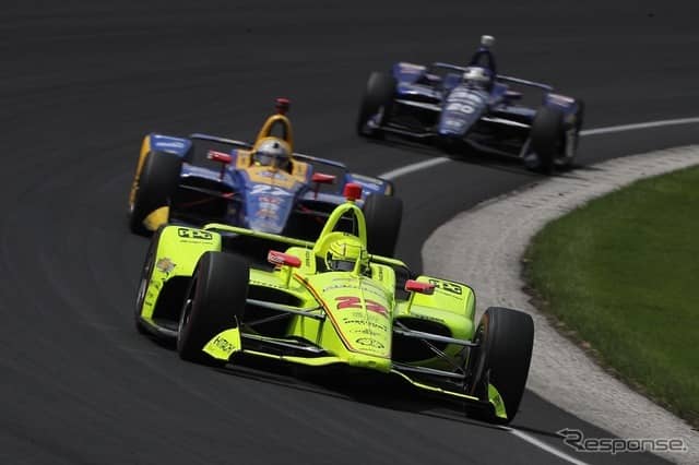 第103回インディ500、優勝のパジェノーと2位ロッシ。《撮影 重信直希》