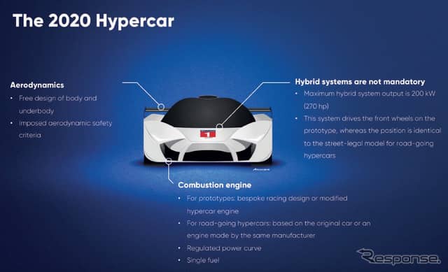 2020/2021シーズンの「ハイパーカー」について（WEC発表資料）。《資料提供 WEC》