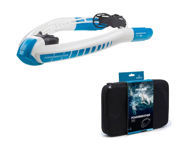 吸気時に水の侵入の心配がないスイミングシュノーケル「パワーブリーザー」発売