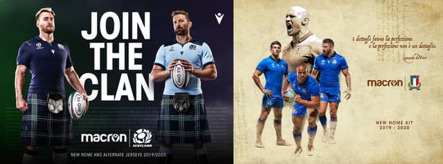 ラグビースコットランド代表とラグビーイタリア代表が着用するジャージ発売